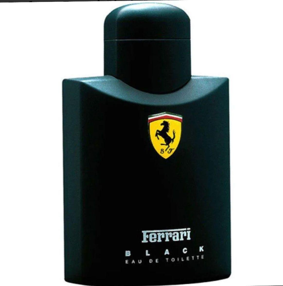 Frasco e caixa do perfume Ferrari Black