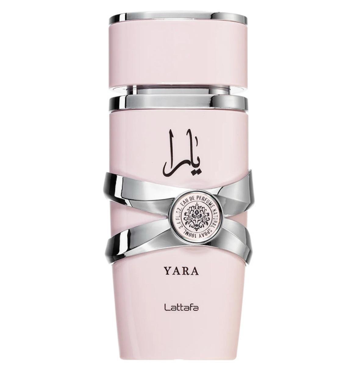 Frasco e caixa do perfume Yara